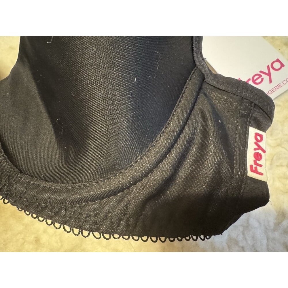 Freya Deco Black Underwire Plunge Bra Style AA4234 Size 28D NEW NWT - Picture 4 of 8
